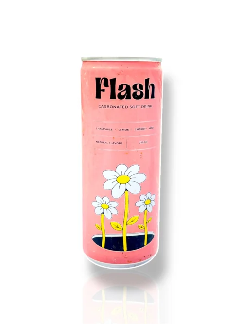 Flash Carbonated Soft Drink Lemon-Cherry-Mint-Chamomile 250ml 80EGP Flash Carbonated Soft Drink Lemon-Cherry-Mint-Chamomile 250ml