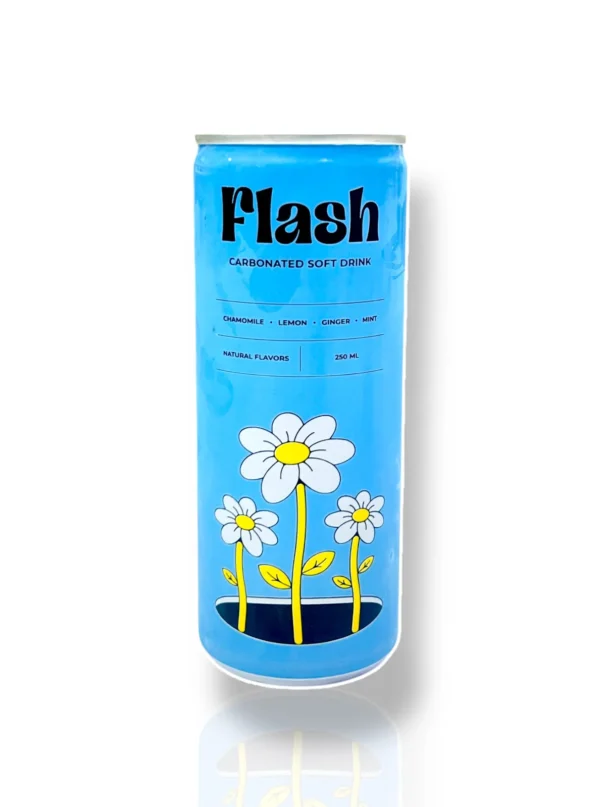 Flash Carbonated Soft Drink Lemon-Ginger-Mint-Chamomile 250ml 80EGP Flash Carbonated Soft Drink Lemon-Ginger-Mint-Chamomile 250ml