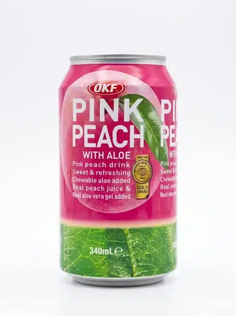 OKF Pink Peach with Aloe Can 340ml